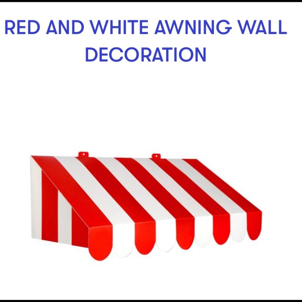 Red and white awning French Cafe wall decor (5)